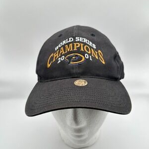 Vtg Arizona Diamondbacks Baseball Cap World Series Champions Black 2001 MLB‎